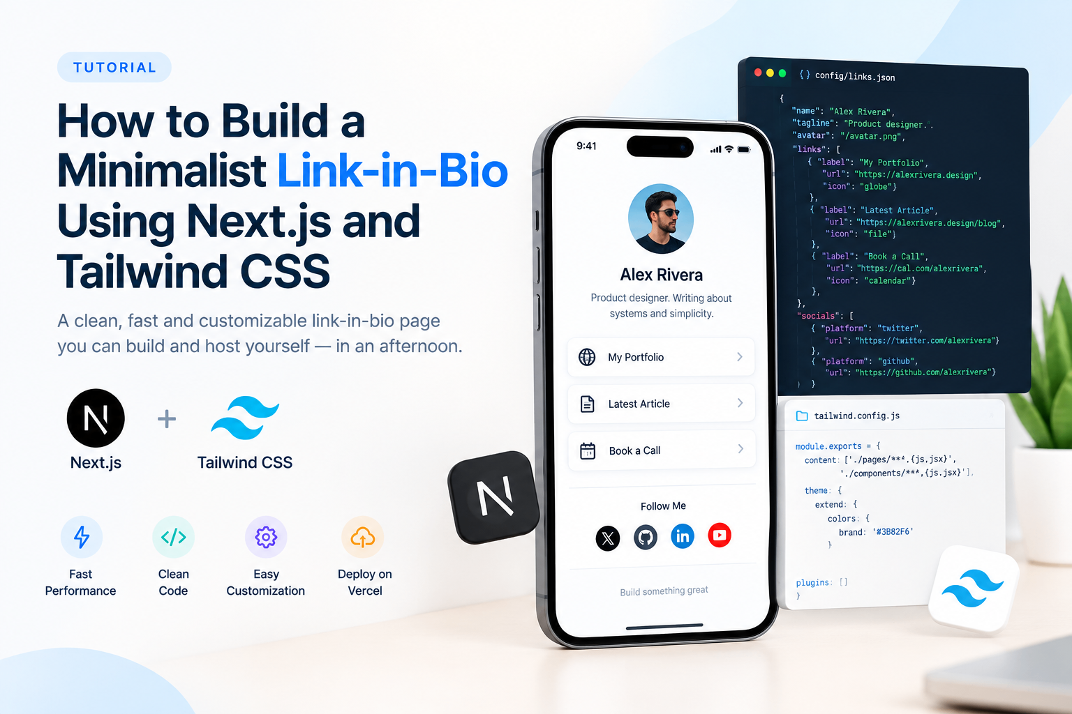 How to Build a Minimalist Link-in-Bio Using Next.js and Tailwind CSS